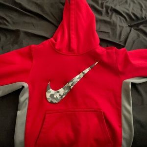 Kids red Nike sweat shirt